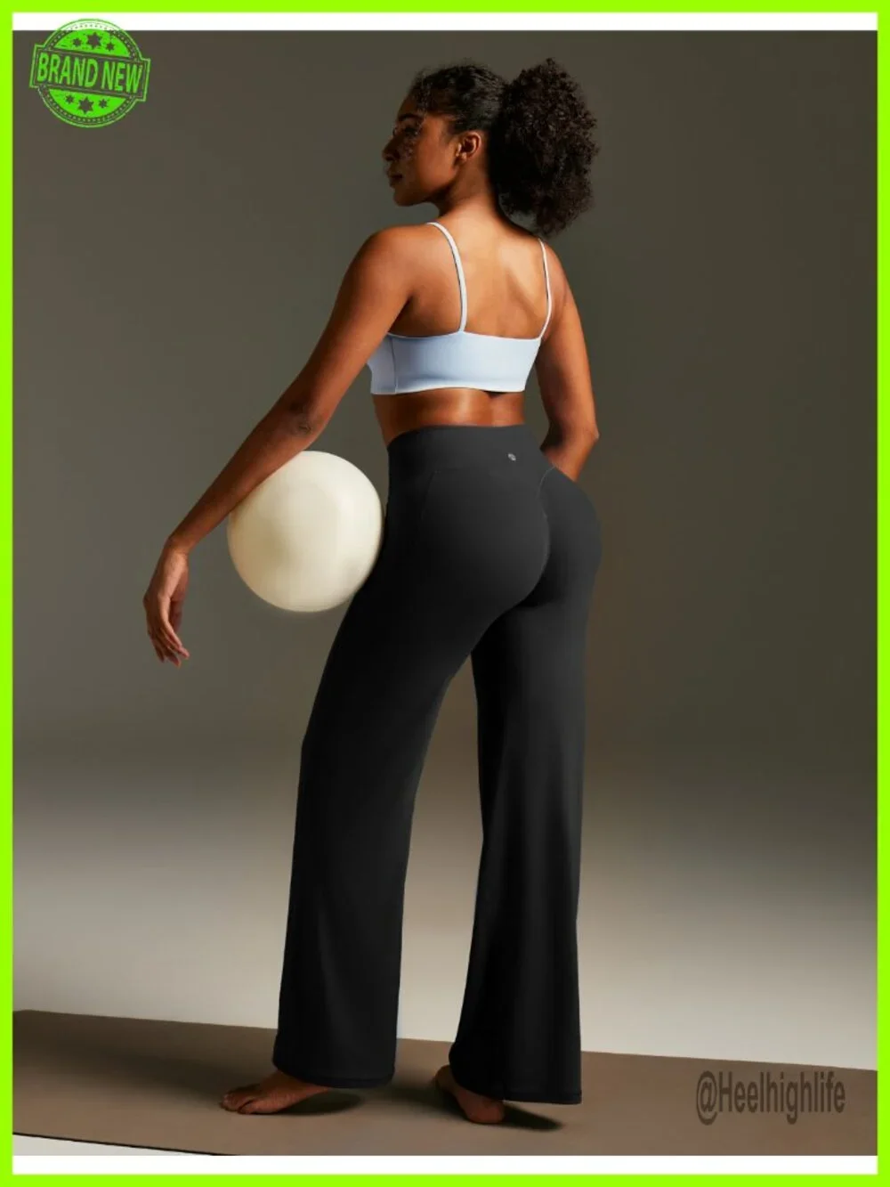 Butt Lifting Wide Leg Leggings with Pockets No Front Seam Yoga Pants